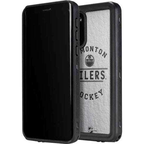 NHL Edmonton Oilers Black Text Galaxy S20 Waterproof Case