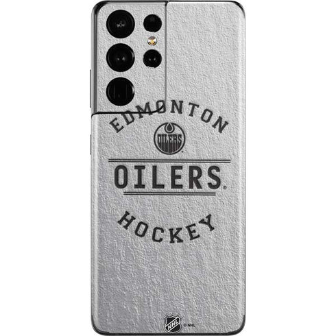 NHL Edmonton Oilers Black Text Galaxy S21 Ultra 5G Skin