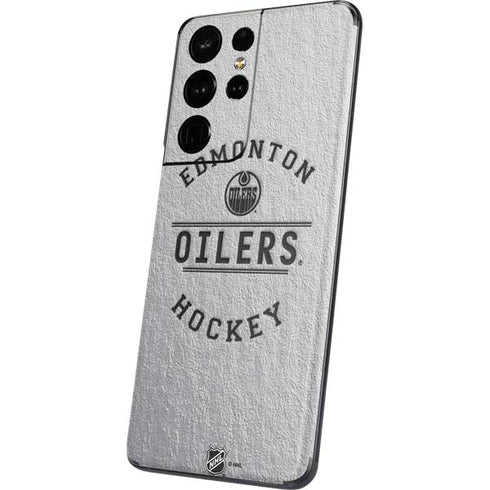 NHL Edmonton Oilers Black Text Galaxy S21 Ultra 5G Skin