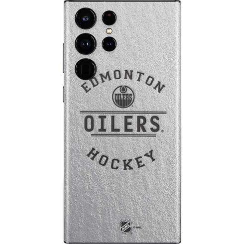 NHL Edmonton Oilers Black Text Galaxy S22 Ultra Skin