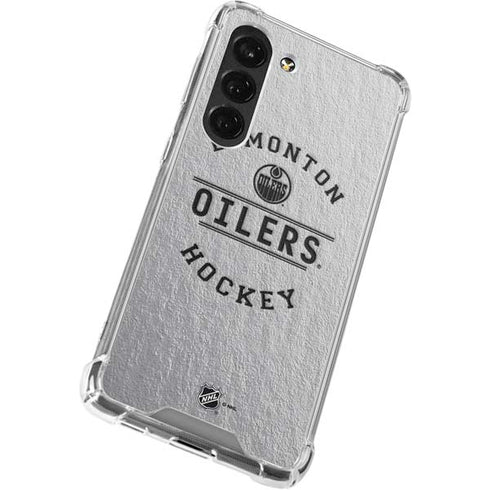 NHL Edmonton Oilers Black Text Galaxy S23 Clear Case