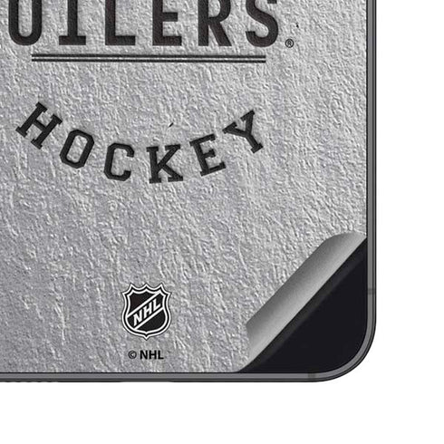 NHL Edmonton Oilers Black Text Galaxy S23 FE Skin