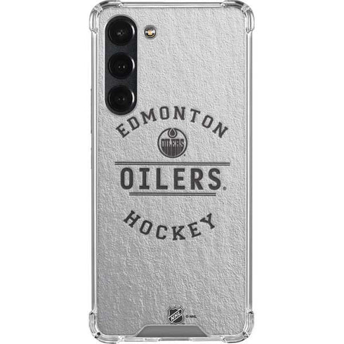 NHL Edmonton Oilers Black Text Galaxy S23 Plus Clear Case