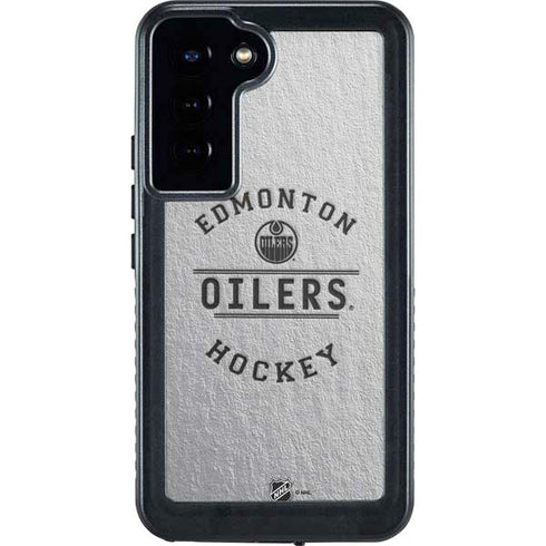 NHL Edmonton Oilers Black Text Galaxy S23 Plus Waterproof Case