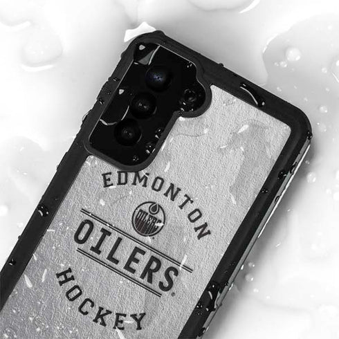 NHL Edmonton Oilers Black Text Galaxy S23 Plus Waterproof Case