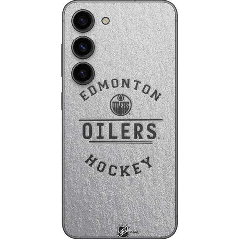 NHL Edmonton Oilers Black Text Galaxy S23 Skin