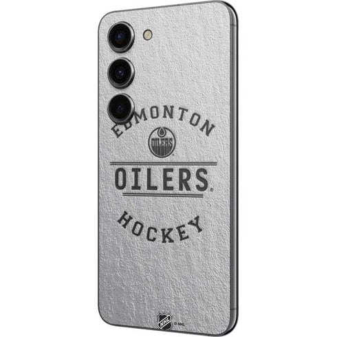 NHL Edmonton Oilers Black Text Galaxy S23 Skin
