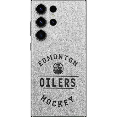 NHL Edmonton Oilers Black Text Galaxy S23 Ultra Skin