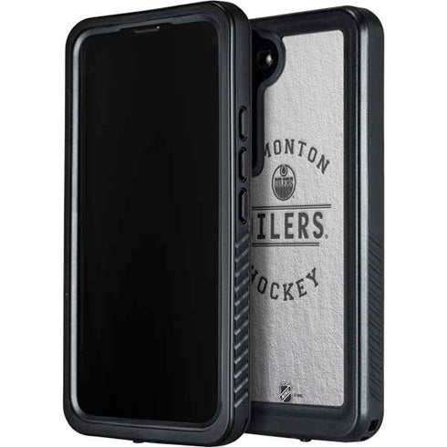 NHL Edmonton Oilers Black Text Galaxy S23 Waterproof Case
