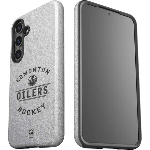 NHL Edmonton Oilers Black Text Galaxy S24 Impact Case