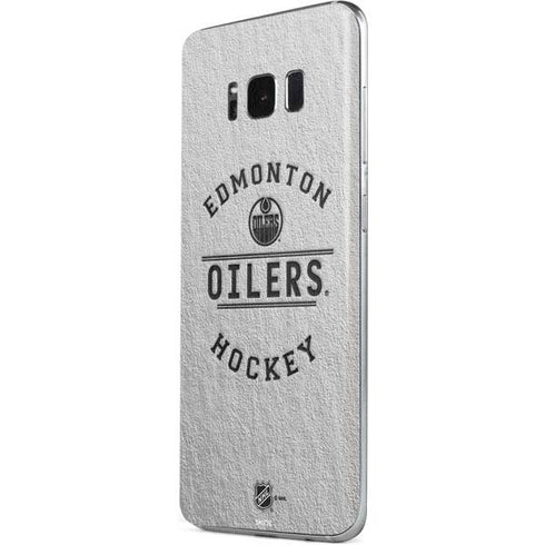 NHL Edmonton Oilers Black Text Galaxy S8 Skin
