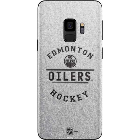 NHL Edmonton Oilers Black Text Galaxy S9 Skin