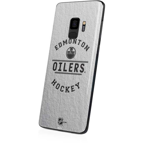 NHL Edmonton Oilers Black Text Galaxy S9 Skin