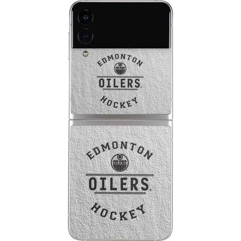 NHL Edmonton Oilers Black Text Galaxy Z Flip3 5G Skin