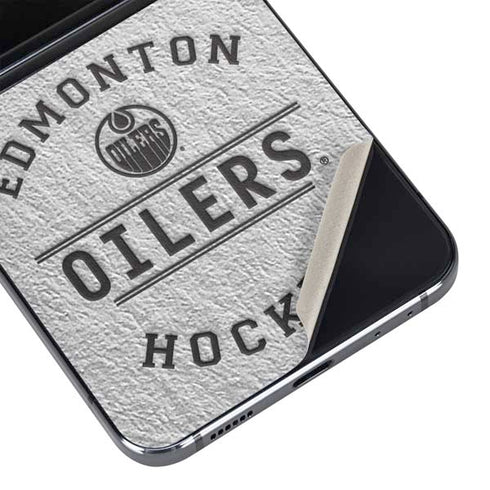 NHL Edmonton Oilers Black Text Galaxy Z Flip5 5G Skin