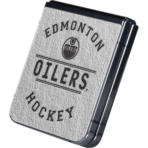 NHL Edmonton Oilers Black Text Galaxy Z Flip5 5G Skin