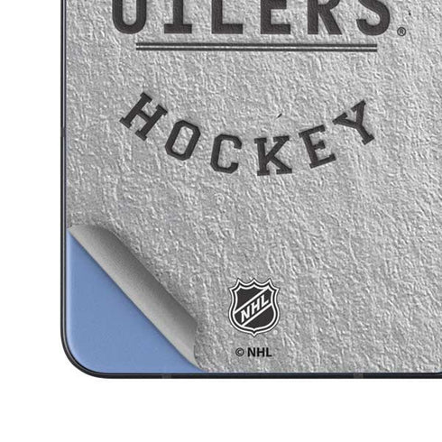 NHL Edmonton Oilers Black Text Galaxy Z Fold5 5G Skin