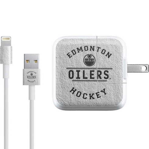 NHL Edmonton Oilers Black Text iPad Charger (10W USB) Skin