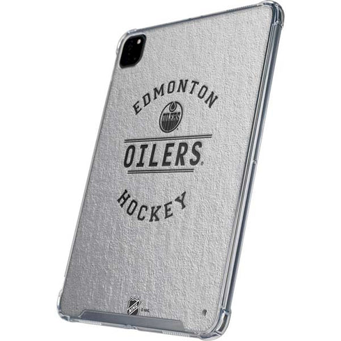 NHL Edmonton Oilers Black Text iPad Pro 12.9in (2020) Clear Case