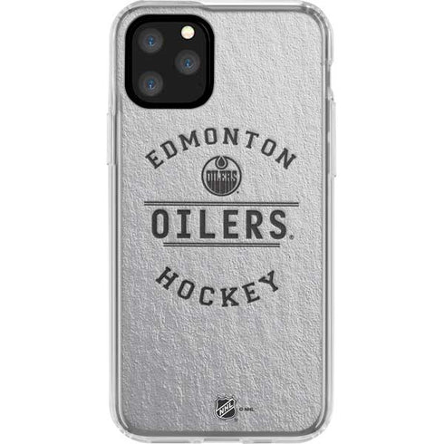 NHL Edmonton Oilers Black Text iPhone 11 Pro Clear Case