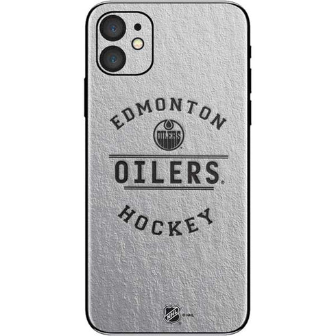 NHL Edmonton Oilers Black Text iPhone 11 Skin