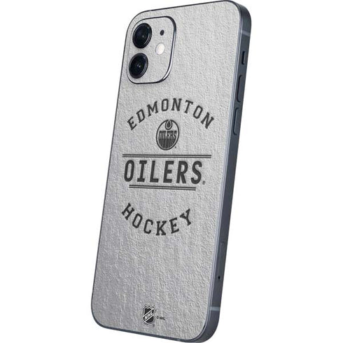 NHL Edmonton Oilers Black Text iPhone 12 Mini Skin