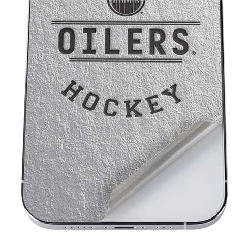NHL Edmonton Oilers Black Text iPhone 12 Pro Skin