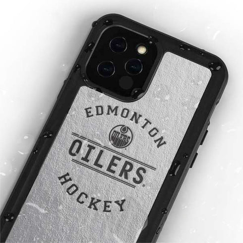 NHL Edmonton Oilers Black Text iPhone 12 Pro Waterproof Case