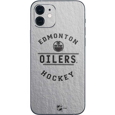 NHL Edmonton Oilers Black Text iPhone 12 Skin