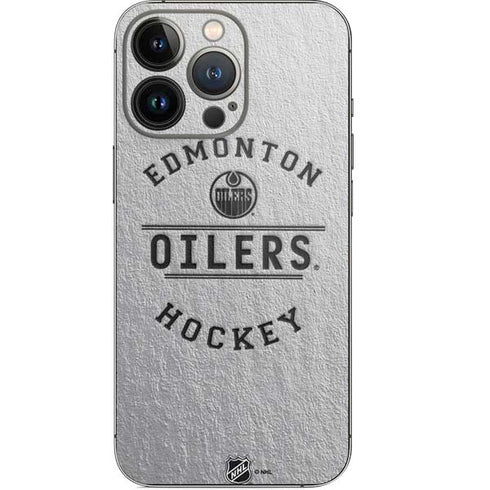 NHL Edmonton Oilers Black Text iPhone 13 Pro Skin