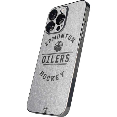 NHL Edmonton Oilers Black Text iPhone 13 Pro Skin