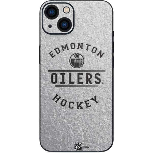 NHL Edmonton Oilers Black Text iPhone 15 Plus Skin
