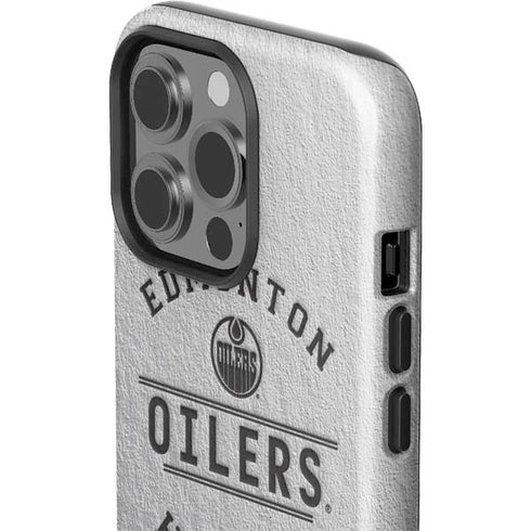 NHL Edmonton Oilers Black Text iPhone 15 Pro Impact Case