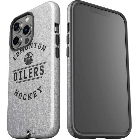 NHL Edmonton Oilers Black Text iPhone 15 Pro Impact Case