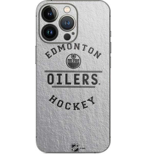 NHL Edmonton Oilers Black Text iPhone 14 Pro Skin