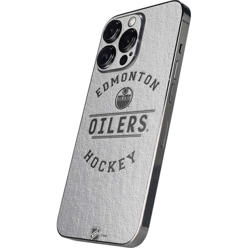 NHL Edmonton Oilers Black Text iPhone 14 Pro Skin