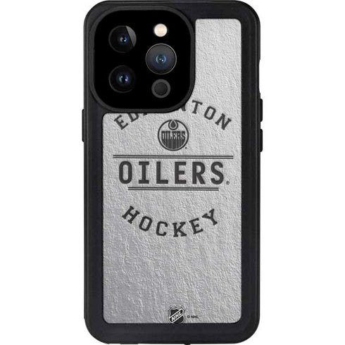 NHL Edmonton Oilers Black Text iPhone 14 Pro Waterproof Case