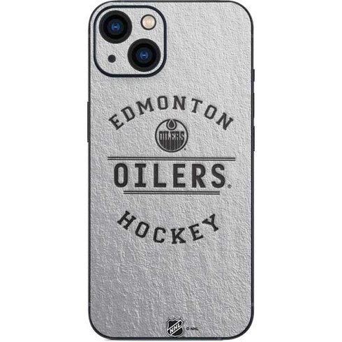 NHL Edmonton Oilers Black Text iPhone 14 Skin