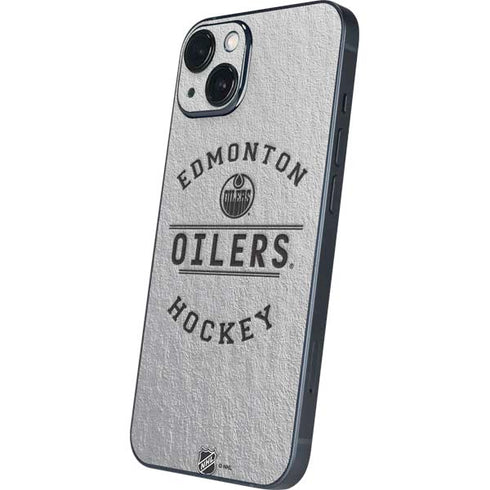 NHL Edmonton Oilers Black Text iPhone 14 Skin