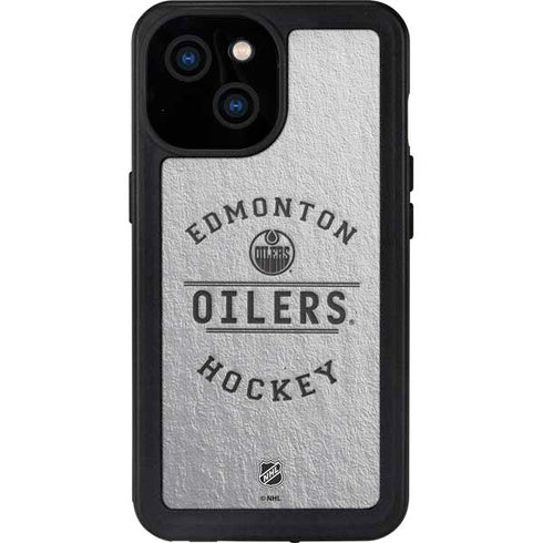 NHL Edmonton Oilers Black Text iPhone 15 Waterproof Case