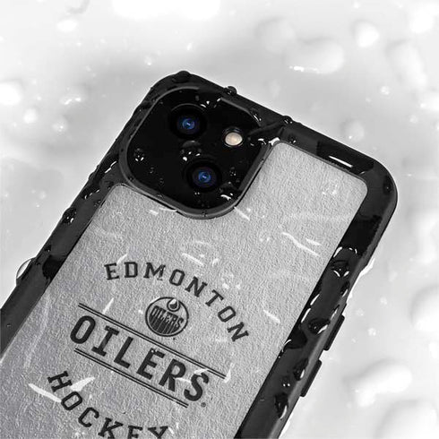 NHL Edmonton Oilers Black Text iPhone 15 Waterproof Case