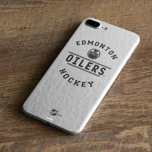 NHL Edmonton Oilers Black Text iPhone 8 Plus Skin