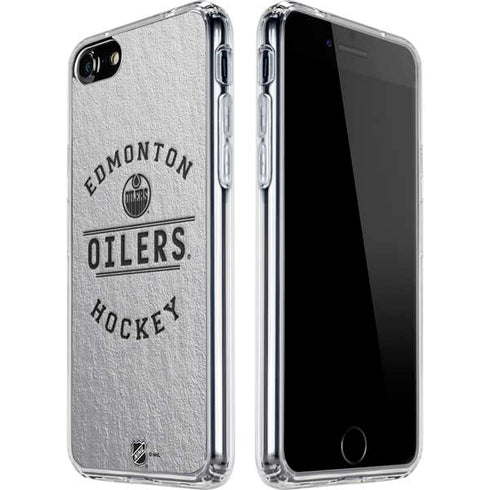 NHL Edmonton Oilers Black Text iPhone SE (2nd & 3rd Gen) Clear Case