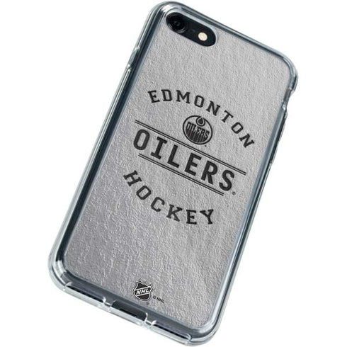 NHL Edmonton Oilers Black Text iPhone SE (2nd & 3rd Gen) Clear Case
