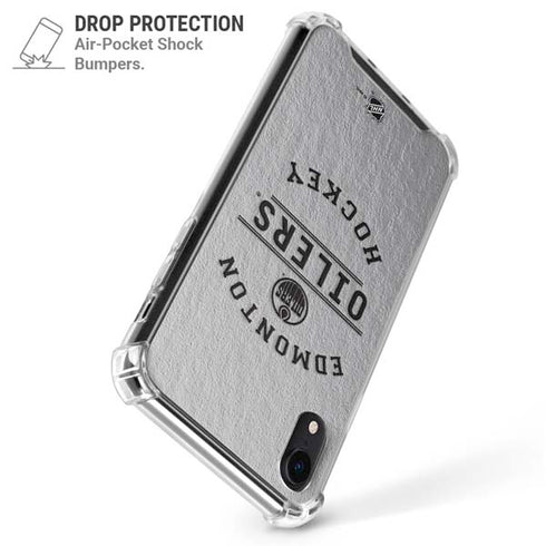 NHL Edmonton Oilers Black Text iPhone XR Clear Case