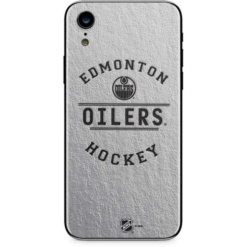 NHL Edmonton Oilers Black Text iPhone XR Skin