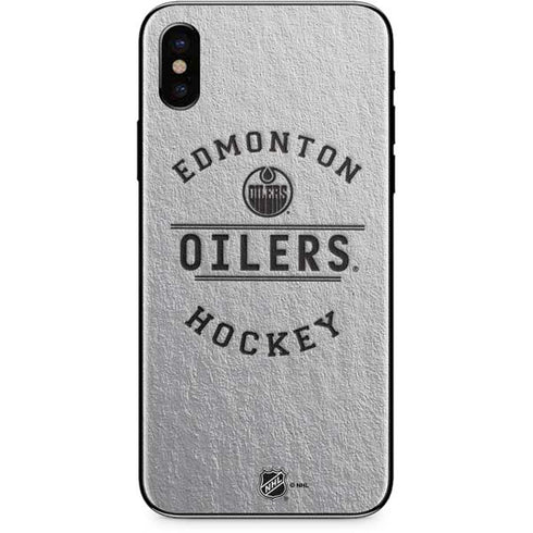 NHL Edmonton Oilers Black Text iPhone XS Skin