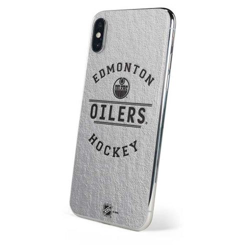 NHL Edmonton Oilers Black Text iPhone XS Skin