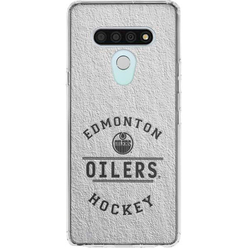 NHL Edmonton Oilers Black Text LG Stylo 6 Clear Case