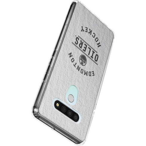 NHL Edmonton Oilers Black Text LG Stylo 6 Clear Case